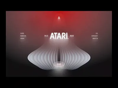 Atari VCS 800 Rebirth animation atari black branding clean cyberpunk dark deep game gray minimal neon product design red retro ui ux volumetric web