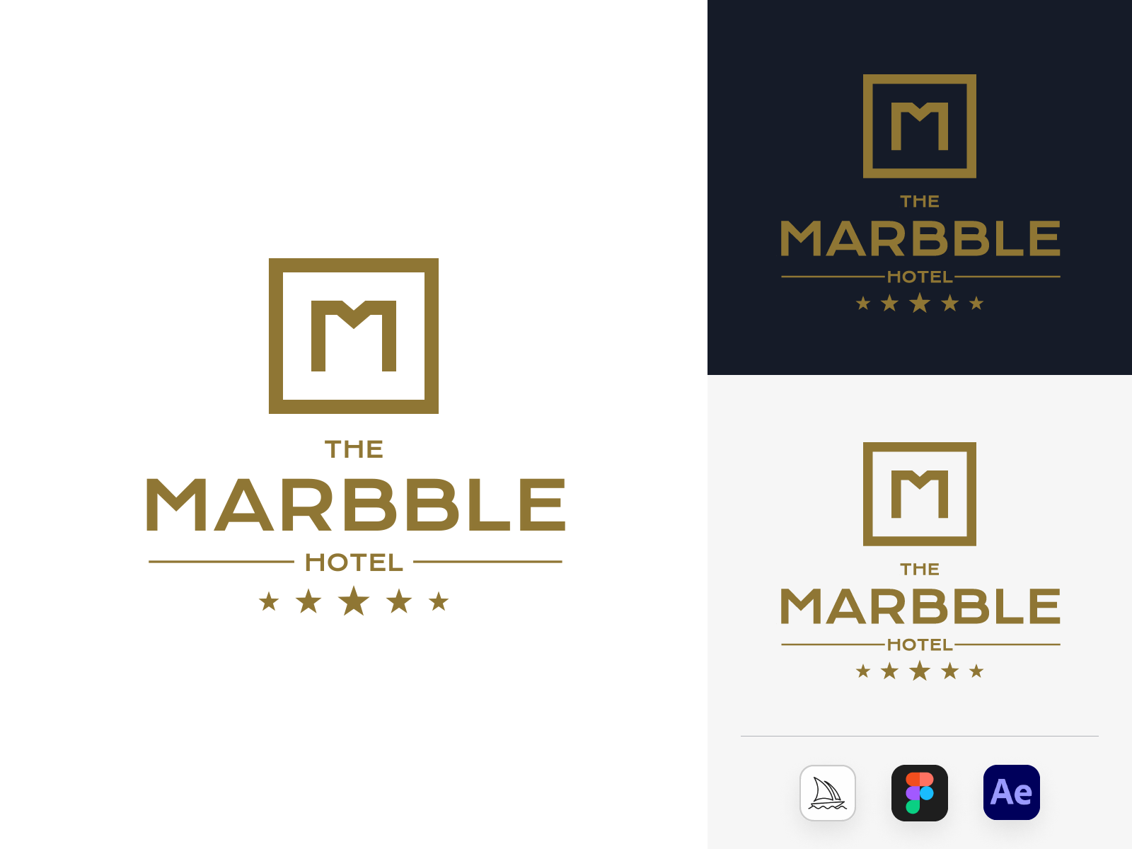 The MARBBLE Hotel - Weekly Warm-up No.113 after effects animation branding design dribbble hotel logo logo animation marble midjourney ai weekly warm up