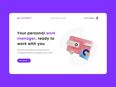Website Landing Page UI - Silly Project branding design design inspiration illustration landing page logo ui uiux web landing page website website design website landing page