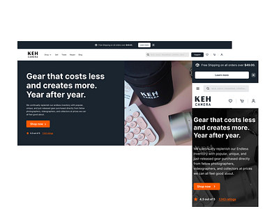 KEH Camera branding clean clean design design ecommerce elegant design figma illustration shop ui ux