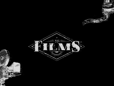 LOGO BF FILMS branding camera film grunge logo movie production trash typography