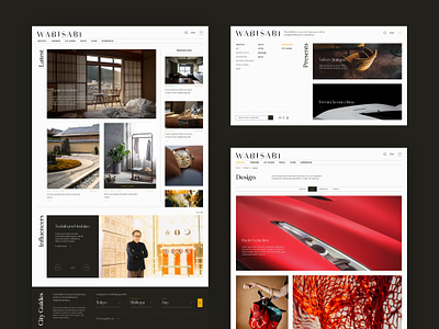 WABISABI - UXUI elegant graphic design japan japanese luxury minimal ui ux uxui web design wireframes