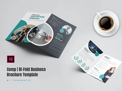 Comp | Bi-Fold Business Brochure Template By Websroad advertising brochure business consultancy corporate cover creative design fashion flyer illustration logo magazine media modern modren multipurpose template trifold