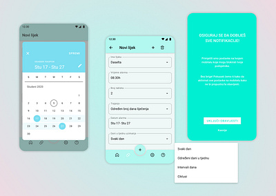 The Medication Reminder aesthetics alarm app application awareness clock design figma helpful medication medicine reminder ui ux