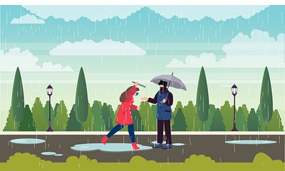 Monsoon bestvector cartoon design graphic graphic design illustration illustrator monsoon rain vector vectordrawing vectors
