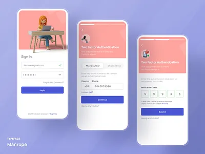 User Authentication UI app design app inspiration authenticate authentication authenticator app daily ui design figma login mobile design sign in sign up trending ui ui inspiration uidesign uiuxdesign ux verification verify