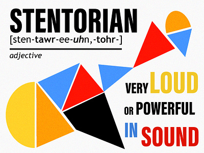 STENTORIAN colour design font graphic design information simple texture type typeface wordoftheday