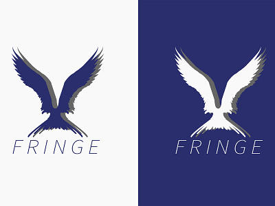 FRINGE LOGO DESIGN bird black blue brand brand identity branding clothing brand company design designer graphic design graphics gray illustration logo logodesign logos vector white wings