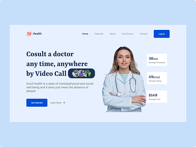 Design doctor and health landing page business landing page business landing page website design landing page doctor landing page design doctor website design health health website health website design home page landing page design landingpage site ui ux uiux uxui web web page webdesign website website design