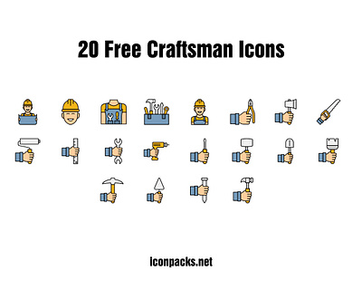 20 Free Craftsman tools PNG, SVG icons design free icons free resources freebies icon pack icon set icons illustration png icons svg icons vector