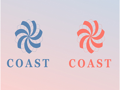 COAST logo design blue brand brand identity branding brandlogo company creative design designer graphic design illustration logo logo creation logo design logo designer logocreater logos pink water bottle white