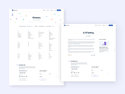 IdeaInYou - Glossary page corporate design identity site ui ux web