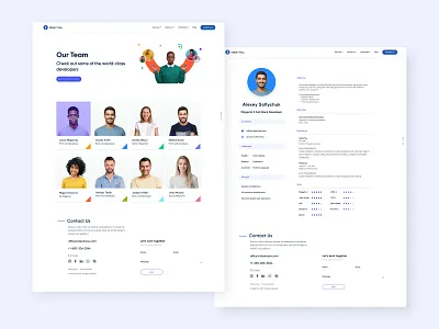 IdeaInYou - Team page corporate design site ui ux web