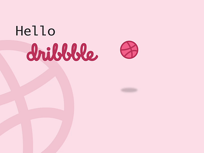Hello Dribbble after effects animation ball bouncing dribbble dribbble ball motion graphics welcome