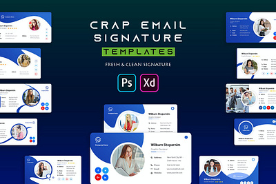 Crap | Email Signature Template By Websroad adobexd branding business creative design email emailtemplate esignature footer illustration logo marketing message modren outlook sign signature signatures stationary xd