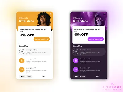 Offer Widget V2 dark ecommerce light offer widget