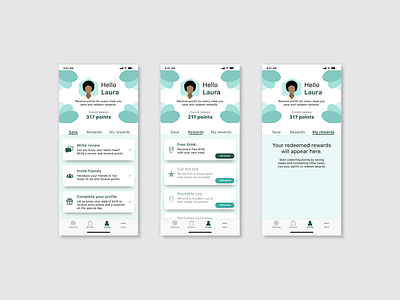Loyalty app app design ui