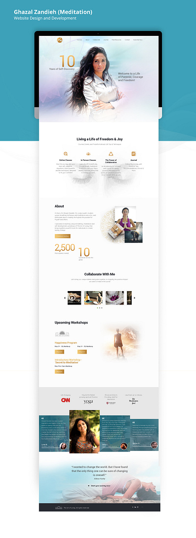 Motivational, Meditation Coach Website branding grooming life changing motivational personal coach ui design website development