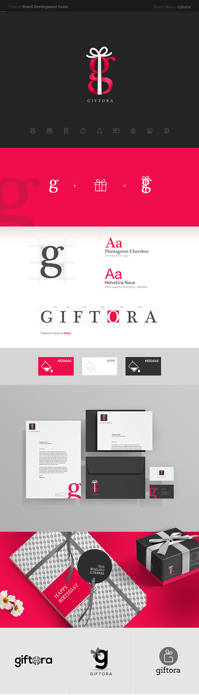 Logo branding for gift shop brand guide branding font gift store logo