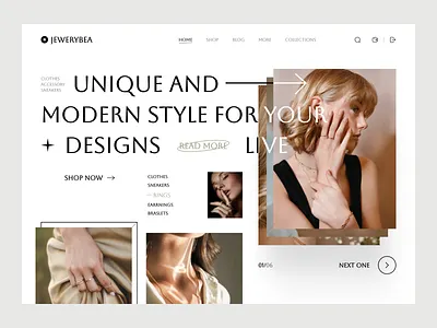 Jewelry Shop - Landing Page batix clean design e commerce ecommerce fashion jawelry jewelry shop jewels marketplace minimal minimal design online shop rings store ui ui ux web design web page website