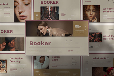 BOOKER - BUSINESS PRESENTATION TEMPLATE branding business design graphic design illustration keynote presentation ui