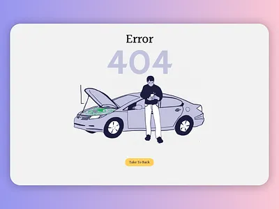 Car service website 404 error page. Challenge #8 3d animation dailyui graphic design logo motion graphics ui