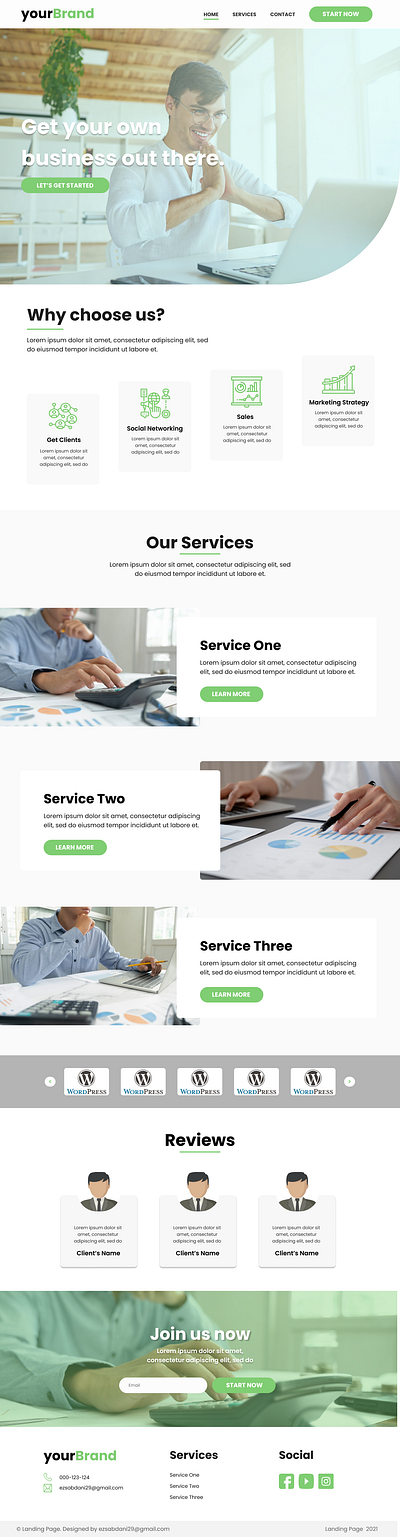 Landing Page Design adobephotoshop conversion figma landingpage leadmagnet webdesign webdeveloper wordpress