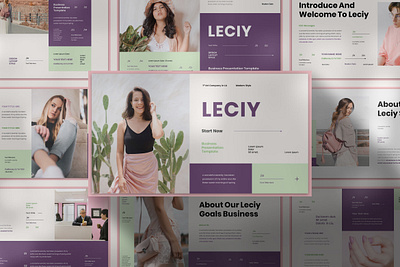 LECIY - BUSINESS PRESENTATION TEMPLATE branding business design graphic design illustration keynote presentation ui