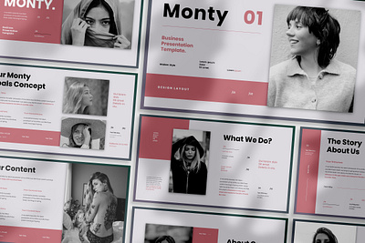 MONTY - BUSINESS PRESENTATION TEMPLATE branding business design graphic design illustration keynote presentation ui