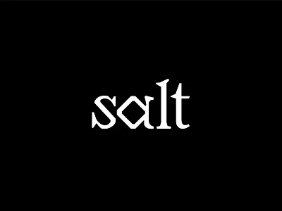 Salt Logotype Studies a chiseled letters logotype salt type typography
