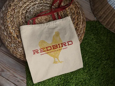 Redbird Tote Design branding creative agency design illustration logo logotype menu design restaurant branding vector