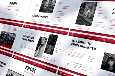 FROM - BUSINESS PRESENTATION TEMPLATE branding business design graphic design illustration keynote presentation ui