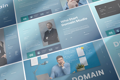 DOMAIN - BUSINESS PRESENTATION TEMPLATE branding business design graphic design illustration keynote presentation ui