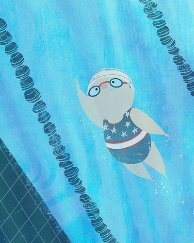 Little Olympian Swimmer book illustration character design children childrens book drawing illustration kidlitart kids olympic games olympics picture book sports swimming