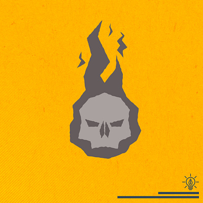Skull flat design illustration skull vector