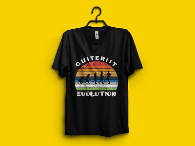 "Guiterist Evolution" T-shirt Design apparel clothes clothing clothing brand custom design custom tshirt custom typography design evolution tshirt fashion graphics design guiterist evolution illustration shopping tshirt tshirt design