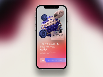 Crypto Wallet 3d animation branding graphic design logo motion graphics ui