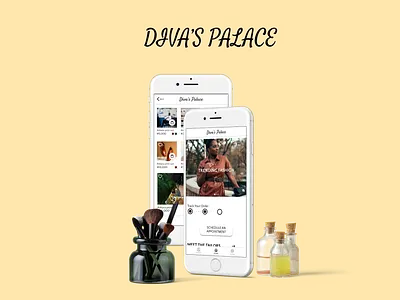 My first project- Diva's Palace branding ui