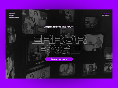 404 ERROR PAGE | Web Design | Online Shop 404 design error landing page online page shop ui web