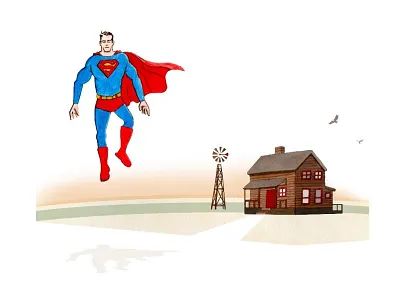 Superman comic comics dc comics illustration painting superman superman illustration superman painting watercolour watercolour painting