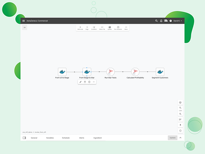 IDE Interface for data pipeline analytics code data dataops editor pipeline ui ux web workflow