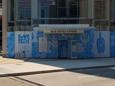 BBC Window Vinyl blue bottle coffee bluebottle branding chicago cody hudson design environmental graphics illustration window vinyl