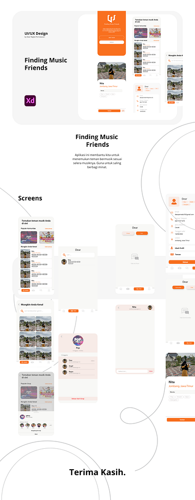 UI/UX Design | Finding Music Friends design ui uiux ux