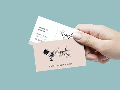 Business Card & Logo design - Hairdresser Kapsalon Mooi branding business card caribbean company curacao graphic design hairdresser huisstijl logo logo design print tropical business card tropical island visitekaartje