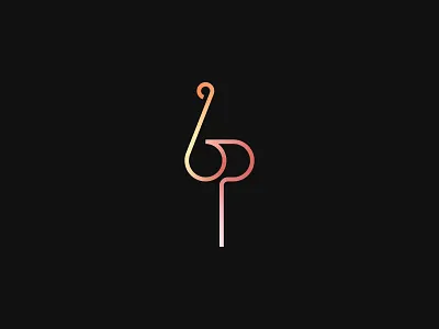 Flamingo baby pink bird design flamingo forest gradient graphic design icon illustration illustrator line logo minimal minimalism nikxith orange pink vector