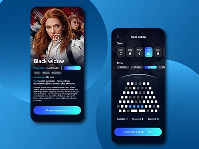 Cinema Mobile App app design cinema cinema app cinema app design cinema design concept graphic design mobile app movie movies trend trending ui ux