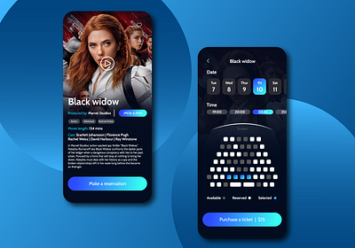 Cinema Mobile App app design cinema cinema app cinema app design cinema design concept graphic design mobile app movie movies trend trending ui ux