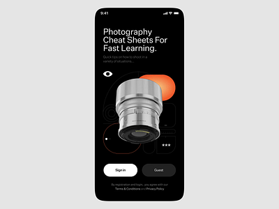 Animated Photography Mobile App 3d 3d model animation app c4d cinema 4d lens minimal minimalistic mobile mobile app modern motion design photography slick smooth transitions zajno