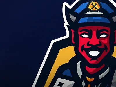 Demon postman branding demon design devil horns illustration logo logos mascot logo mascotlogo procreate red