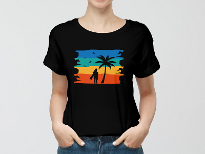 Beach T-shirt Design apparel clothes clothing clothing brand custom design custom tshirt custom typography design fashion graphics design illustration shopping summer summer special summer tshirt tshirt tshirt design